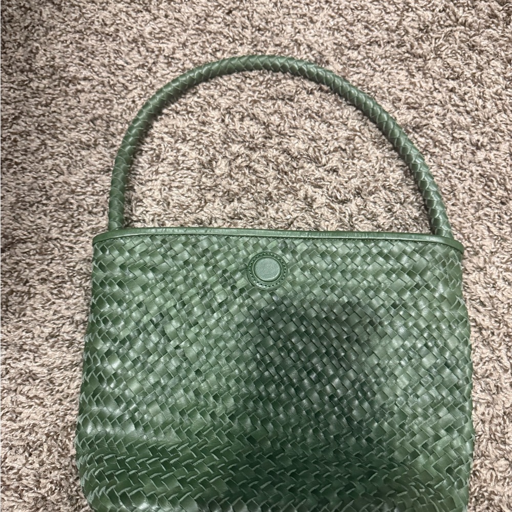 Madewell Olive Green Woven Shoulder Bag (NWT) - Picture 2 of 4